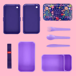 Legami - Fiambrera Bento de 1200 ml - Flores - Fiambrera Bento