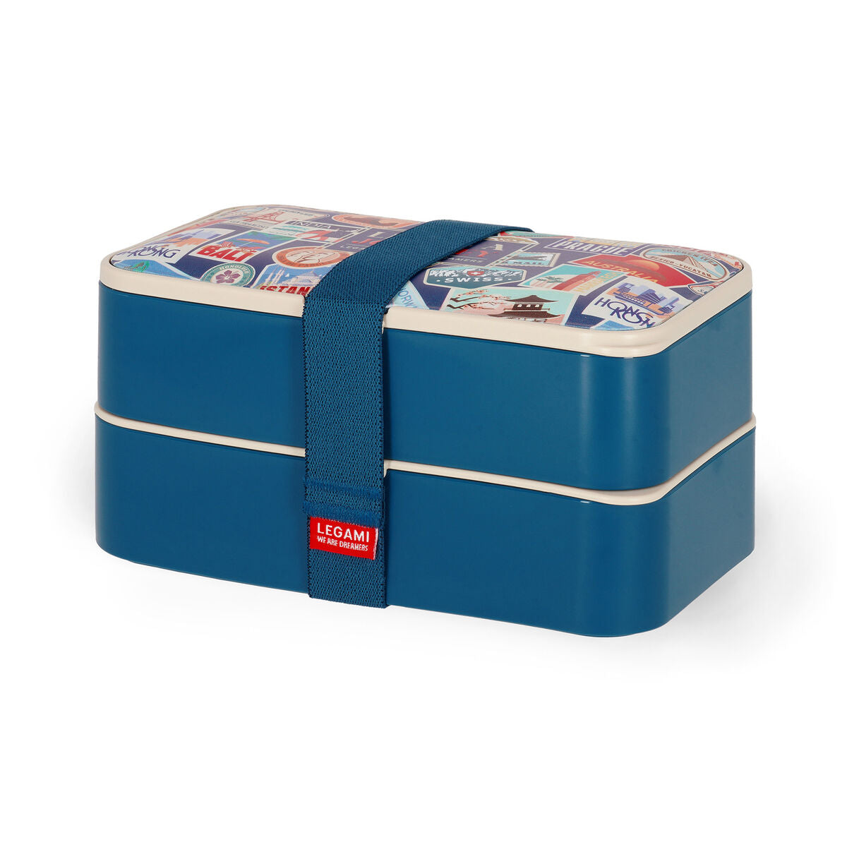 Legami - Fiambrera Bento de 1200 ml - Adhesivos de Viaje - Fiambrera Bento