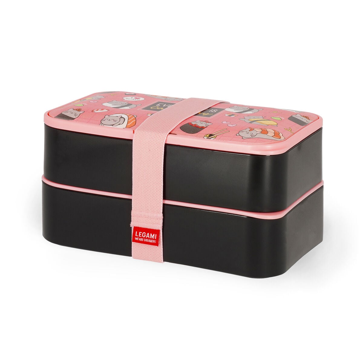 Legami - Fiambrera Bento de 1200 ml - Sushi Cat - Fiambrera Bento