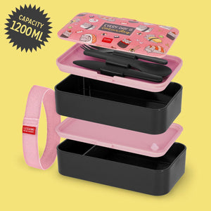 Legami - Fiambrera Bento de 1200 ml - Sushi Cat - Fiambrera Bento