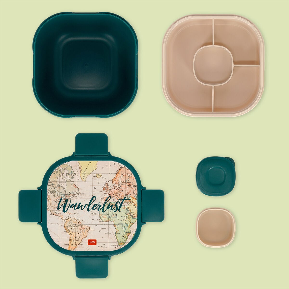 Legami - Fiambrera Bento 1700 ml - Viaje - Fiambrera Bento