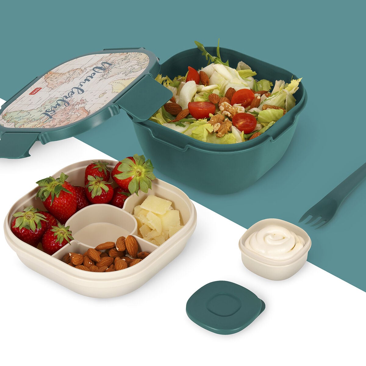 Legami - Fiambrera Bento 1700 ml - Viaje - Fiambrera Bento