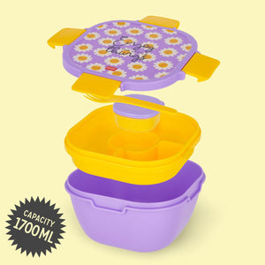 Legami - Fiambrera Bento de 1700 ml - Daisy - Fiambrera Bento