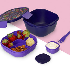 Legami - Fiambrera Bento de 1700 ml - Flores - Fiambrera Bento