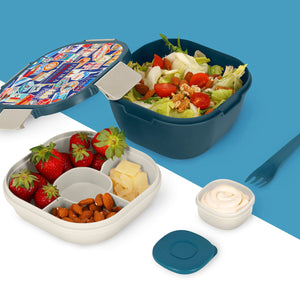 Legami - Fiambrera Bento de 1700 ml - Pegatinas de Viaje - Fiambrera Bento