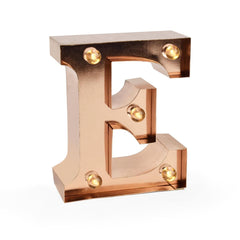 Legami - Letra decorativa luminosa oro rosa - E - Mini luz decorativa