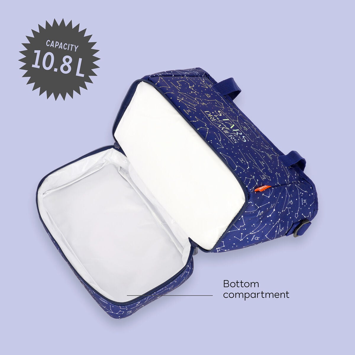 Legami - Bolsa de almuerzo de 10,8 l - Estrellas - Bolsa de almuerzo