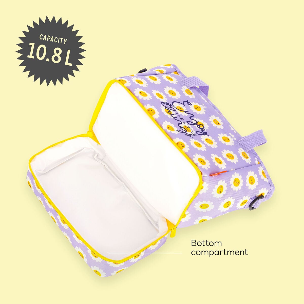 Legami - Bolsa de almuerzo de 10,8 l - Daisy - Bolsa de almuerzo