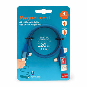 Legami - Cable de carga y sincronización magnético 4 en 1 - Magneticent