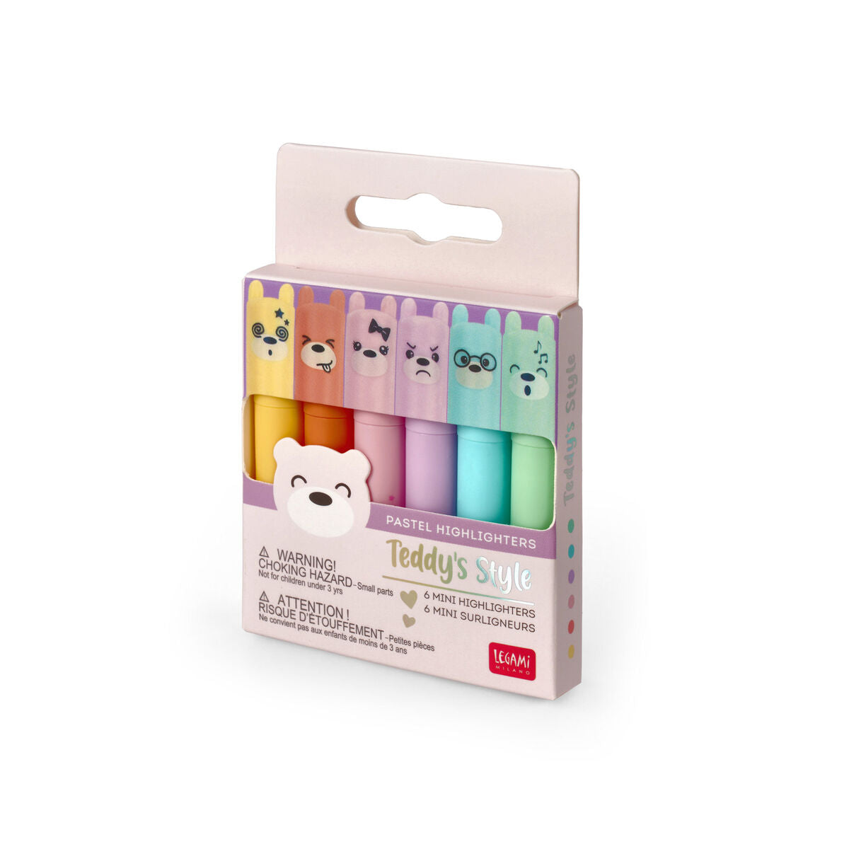 Legami - Set de 6 Mini Subrayadores - Teddy's Style