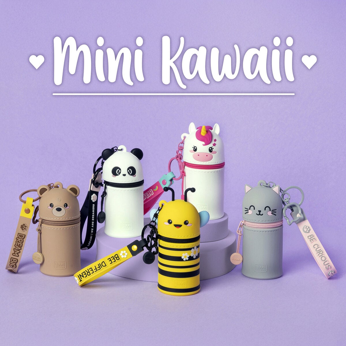 Legami - Monedero de Oso con Llavero - Mini Kawaii
