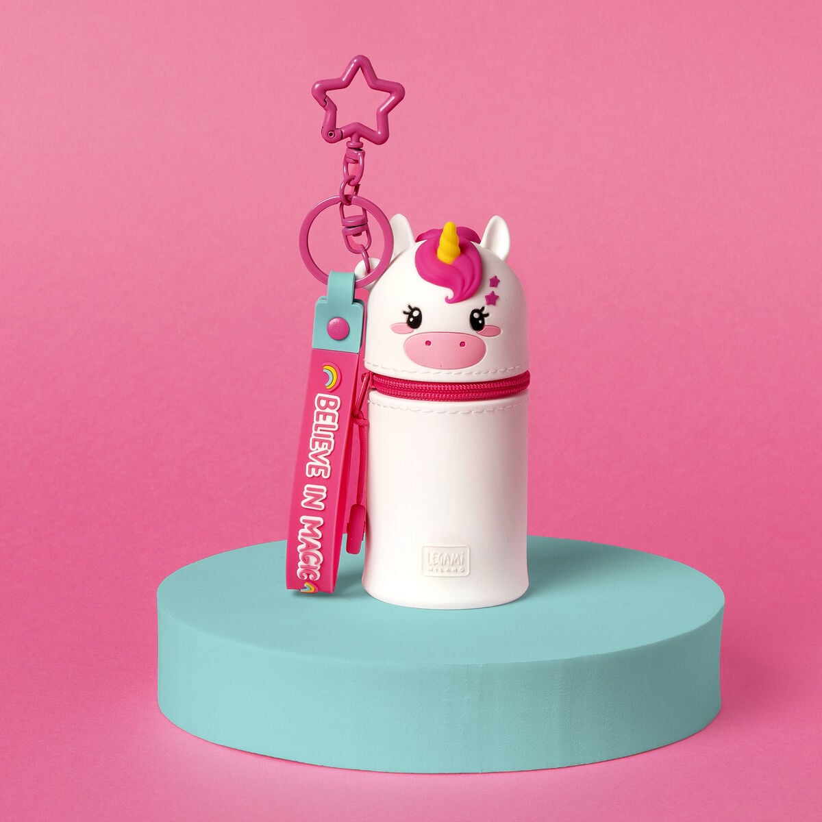 Legami - Monedero unicornio con llavero - Mini Kawaii
