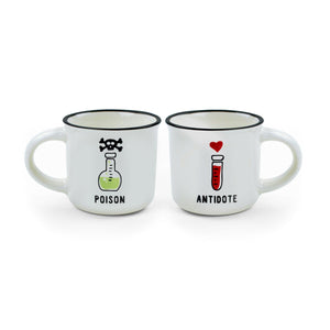 Legami - Juego de 2 tazas de café - Veneno y Antídoto - Espresso Dos