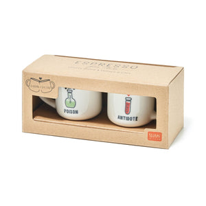 Legami - Juego de 2 tazas de café - Veneno y Antídoto - Espresso Dos