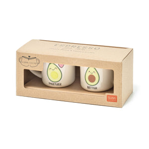 Legami - Set de 2 tazas de café - Aguacate - Espresso Two