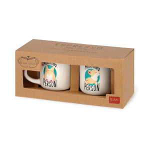 Legami - Juego de 2 tazas de café - Corgi - Espresso Two