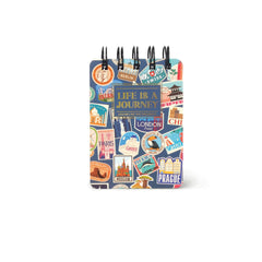 Legami - Cuaderno de espiral con tapa dura ilustrada - Pegatinas de viaje - Bloc de notas - Encuadernado en espiral