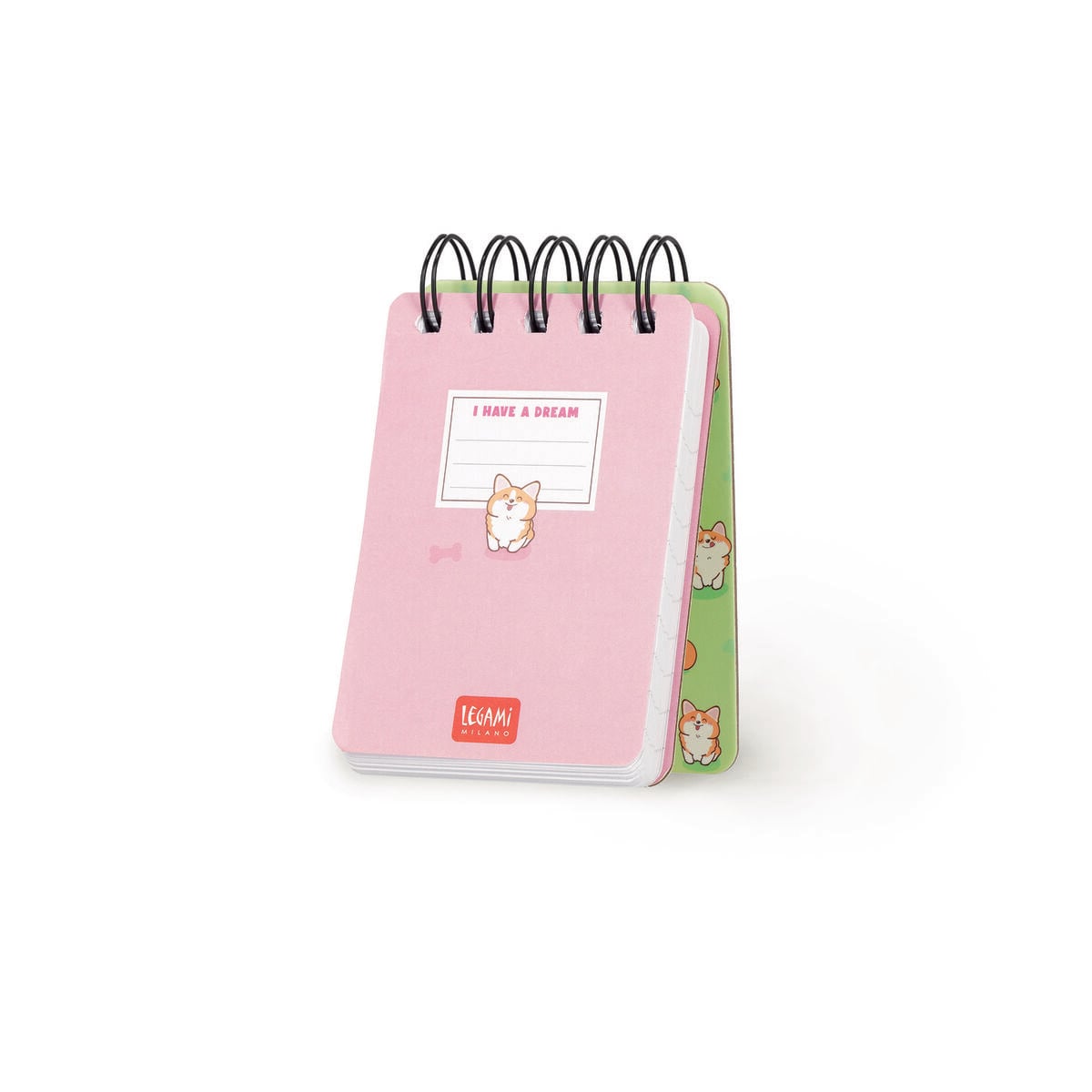Legami - Cuaderno Rayado con Cubierta Dura Ilustrada - Corgi - Libreta - Encuadernación en Espiral
