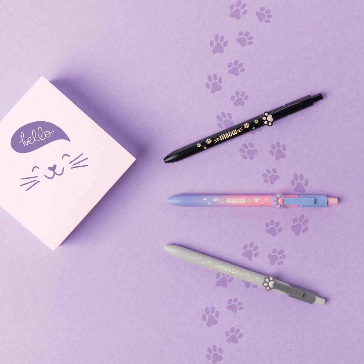Legami - Bolígrafo con temática de gatitos - Tinta roja - Miau