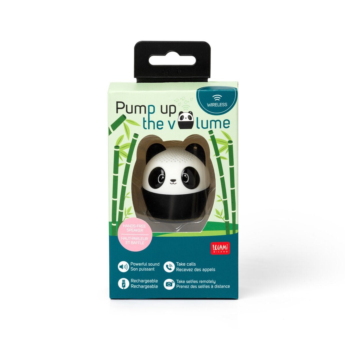 Legami - Mini Altavoz Inalámbrico Manos Libres Panda - Sube el Volumen