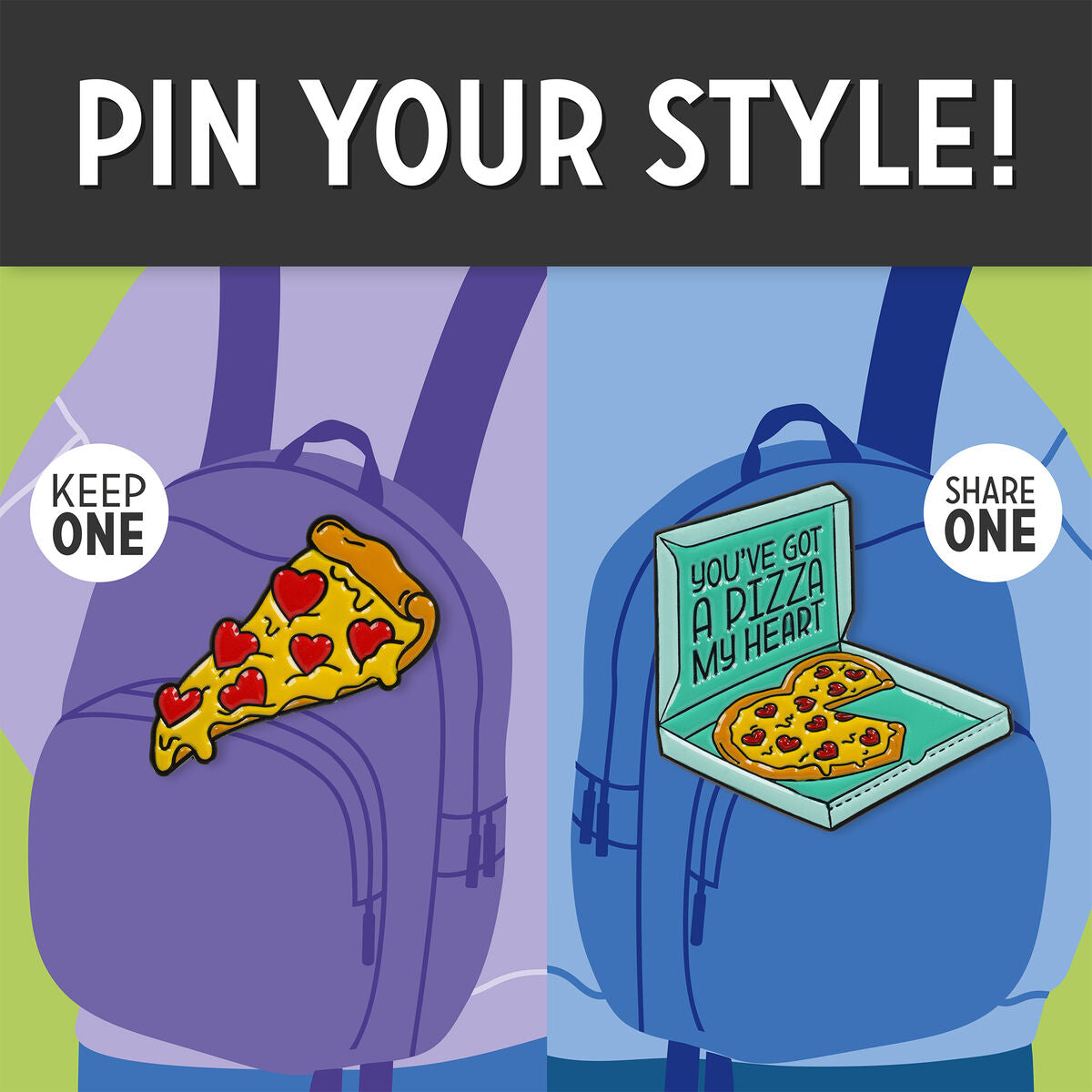 Legami - Pizza Esmaltado Pin Metálico - ¡Personaliza tu Estilo!