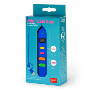 Legami - Mini concentrador USB de 4 puertos
