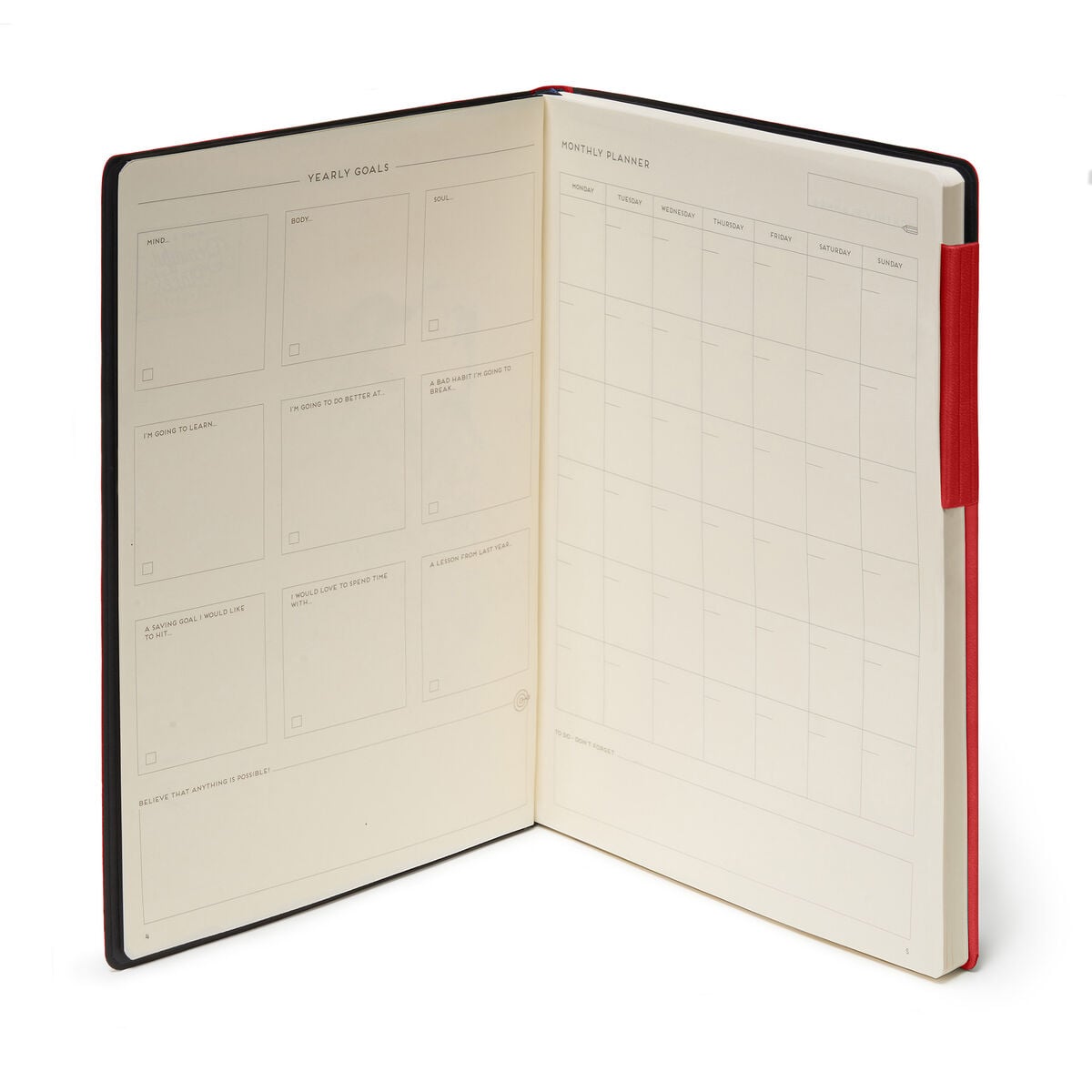 Legami - Cuaderno con Páginas en Blanco y Cubierta Suave Monocromática - Red - My Cuaderno