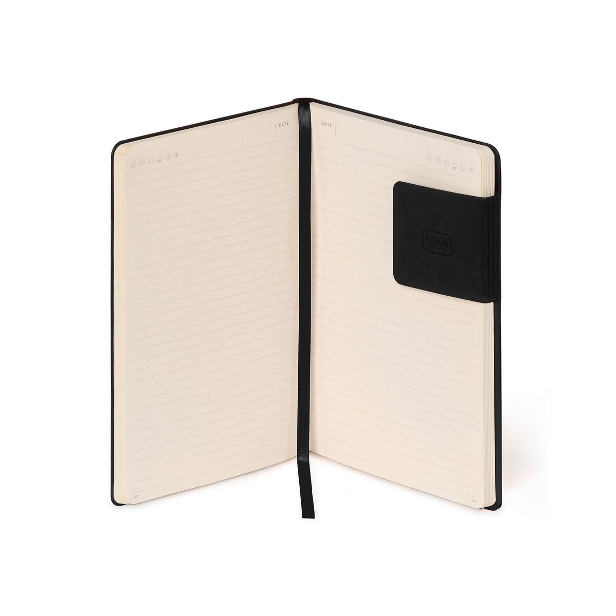 Cuaderno rayado Legami con tapa blanda monocromática - Negro - My Defter