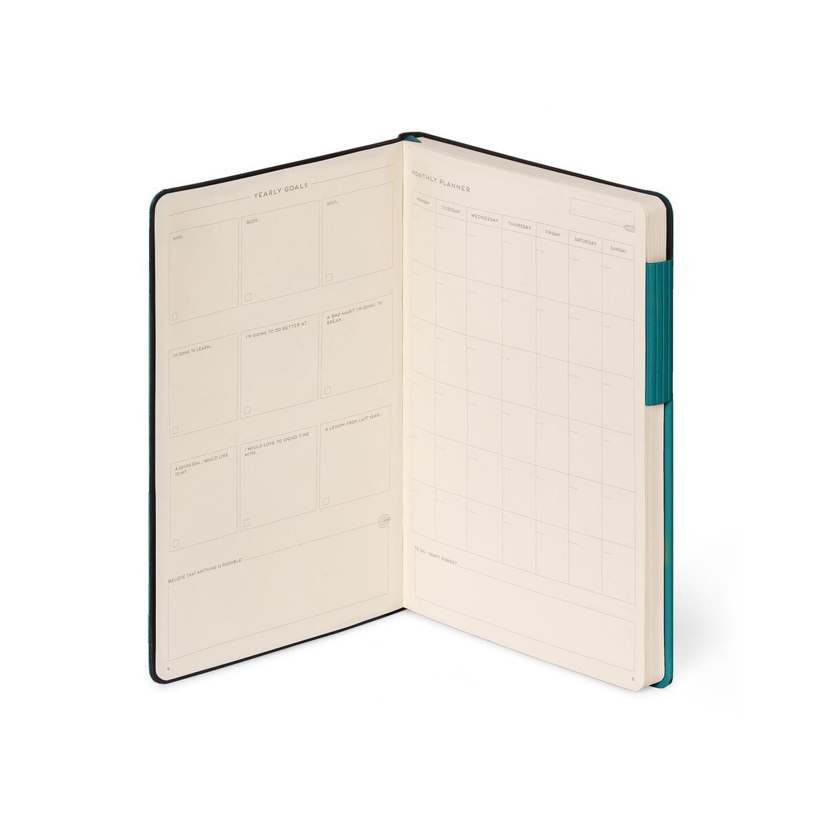 Legami - Cuaderno con páginas en blanco y tapa blanda monocromática - Verde malaquita - My Cuaderno