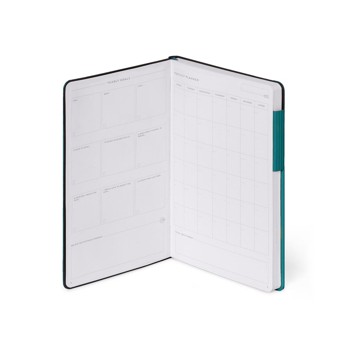 Legami - Cuaderno de puntos con tapa blanda monocromática - Verde malaquita - Mi cuaderno