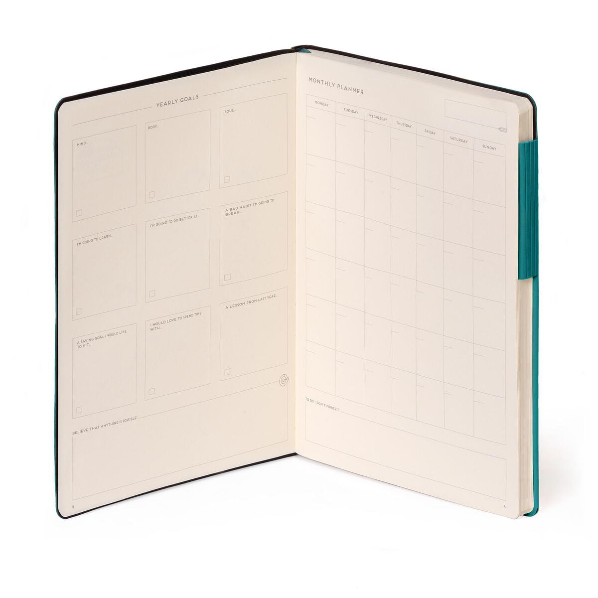 Legami - Cuaderno Rayado con Cubierta Blanda Monocromática - Verde Malaquita - Mi Cuaderno