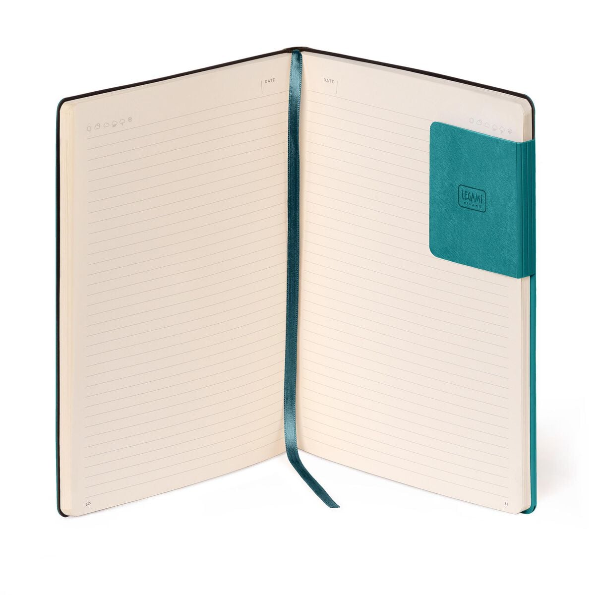 Legami - Cuaderno Rayado con Cubierta Blanda Monocromática - Verde Malaquita - Mi Cuaderno