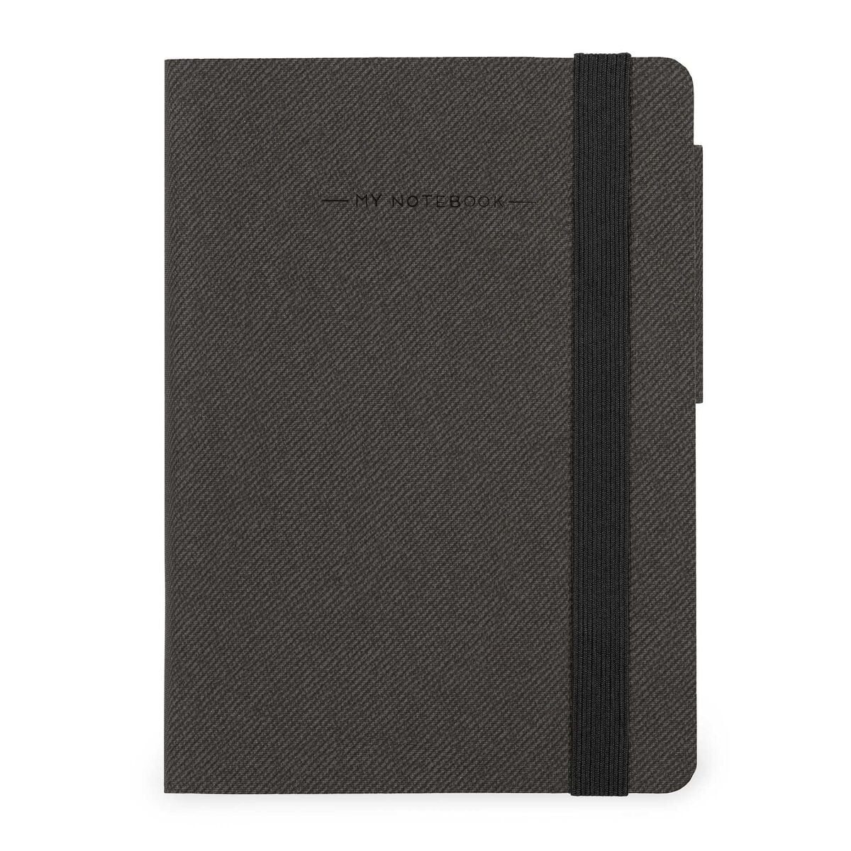 Legami - Cuaderno Rayado con Tapa Blanda Monocroma - Grafito Oscuro - Mi Cuaderno