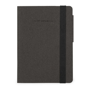 Legami - Cuaderno Rayado con Tapa Blanda Monocroma - Grafito Oscuro - Mi Cuaderno