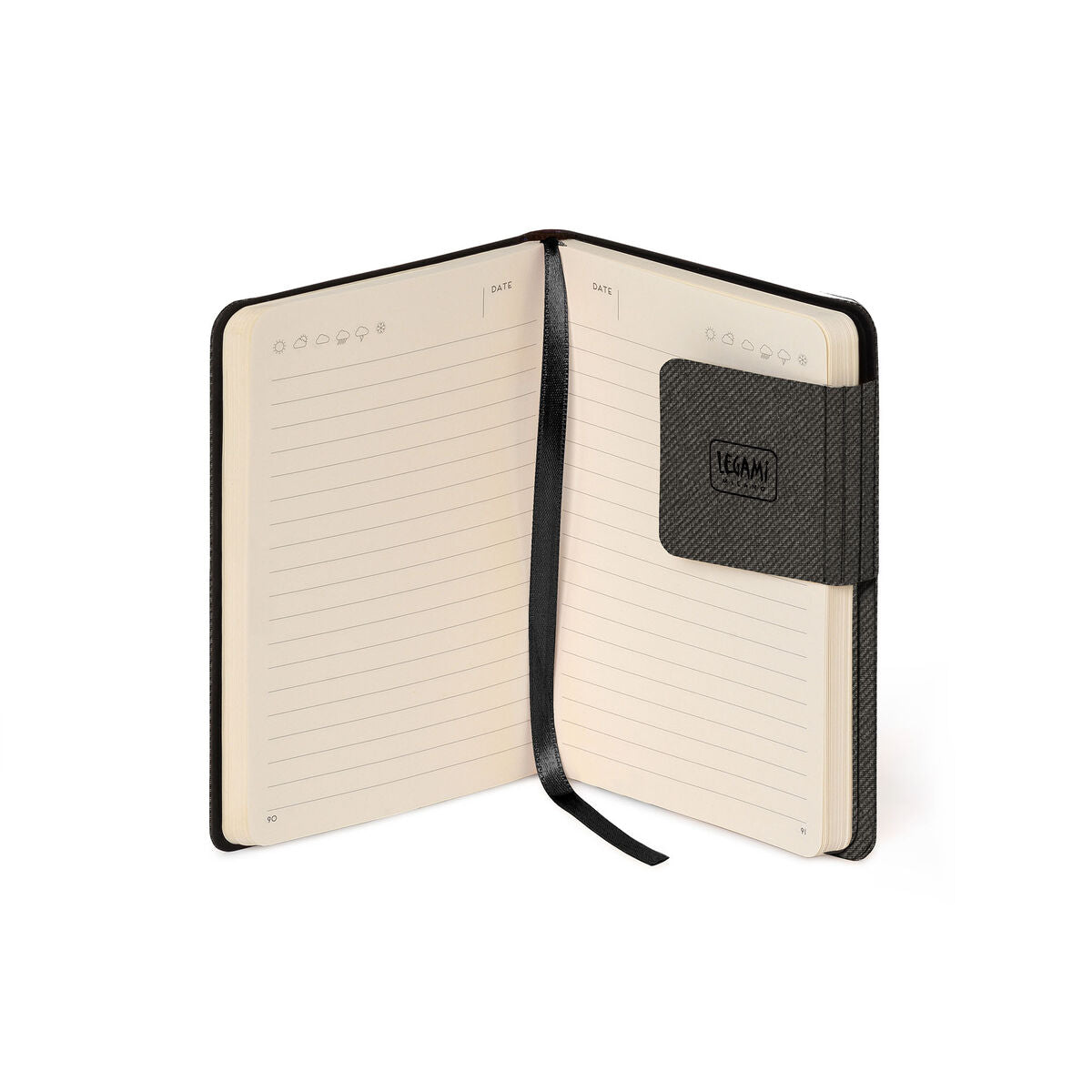 Legami - Cuaderno Rayado con Tapa Blanda Monocroma - Grafito Oscuro - Mi Cuaderno