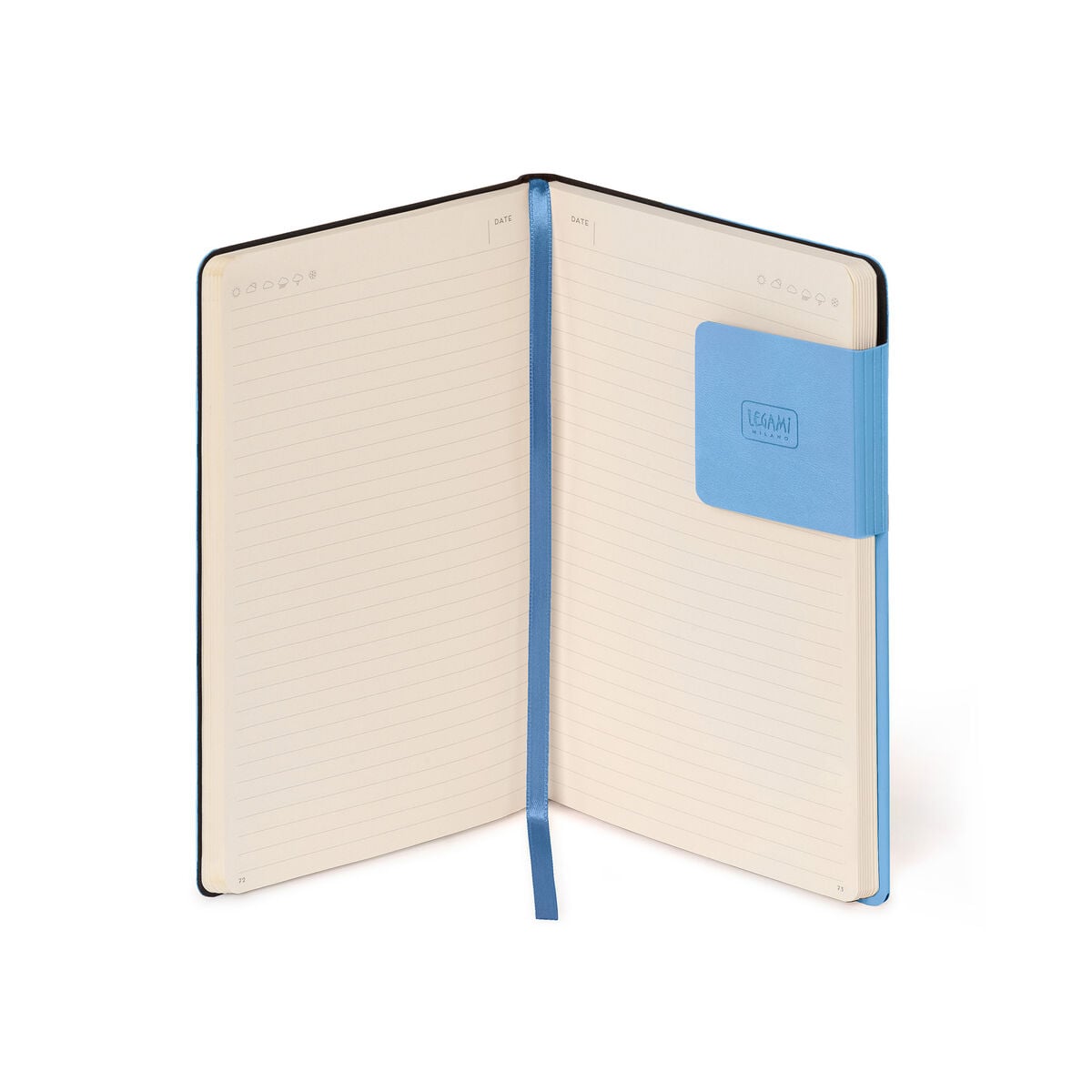 Legami - Cuaderno de rayas con tapa blanda monocromática - Retro Blue - My Notebook
