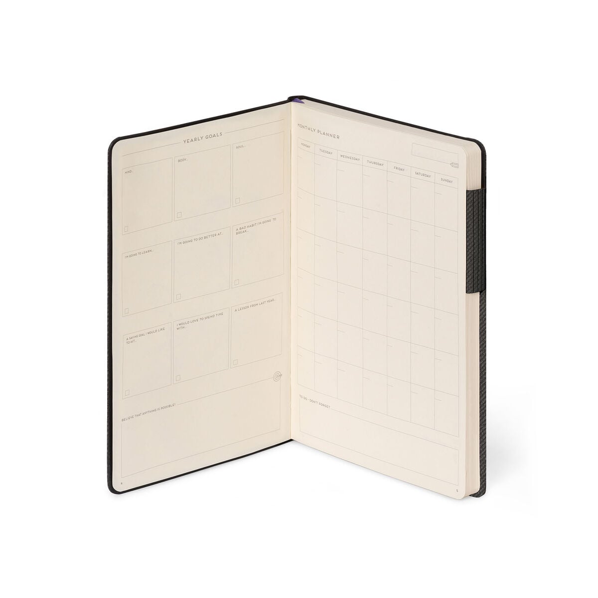 Legami - Cuaderno con páginas en blanco y tapa blanda monocromática - Grafito oscuro - Mi Cuaderno
