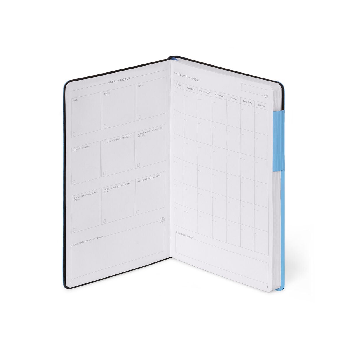 Legami - Cuaderno de puntos con funda blanda monocromática - Azul retro - My Defter