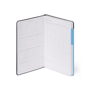 Legami - Cuaderno de puntos con funda blanda monocromática - Azul retro - My Defter
