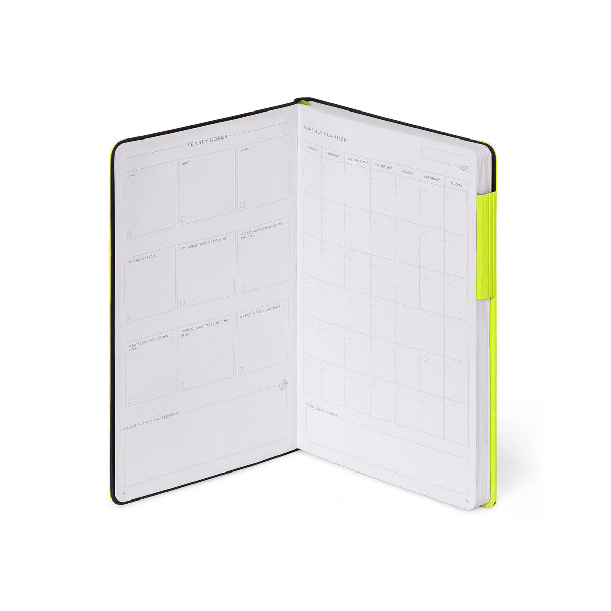 Legami - Cuaderno de puntos con cubierta blanda monocromática - Chartreuse - My Notebook