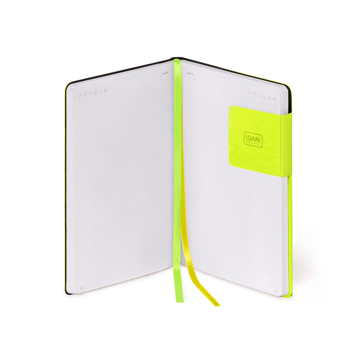 Legami - Cuaderno de puntos con cubierta blanda monocromática - Chartreuse - My Notebook
