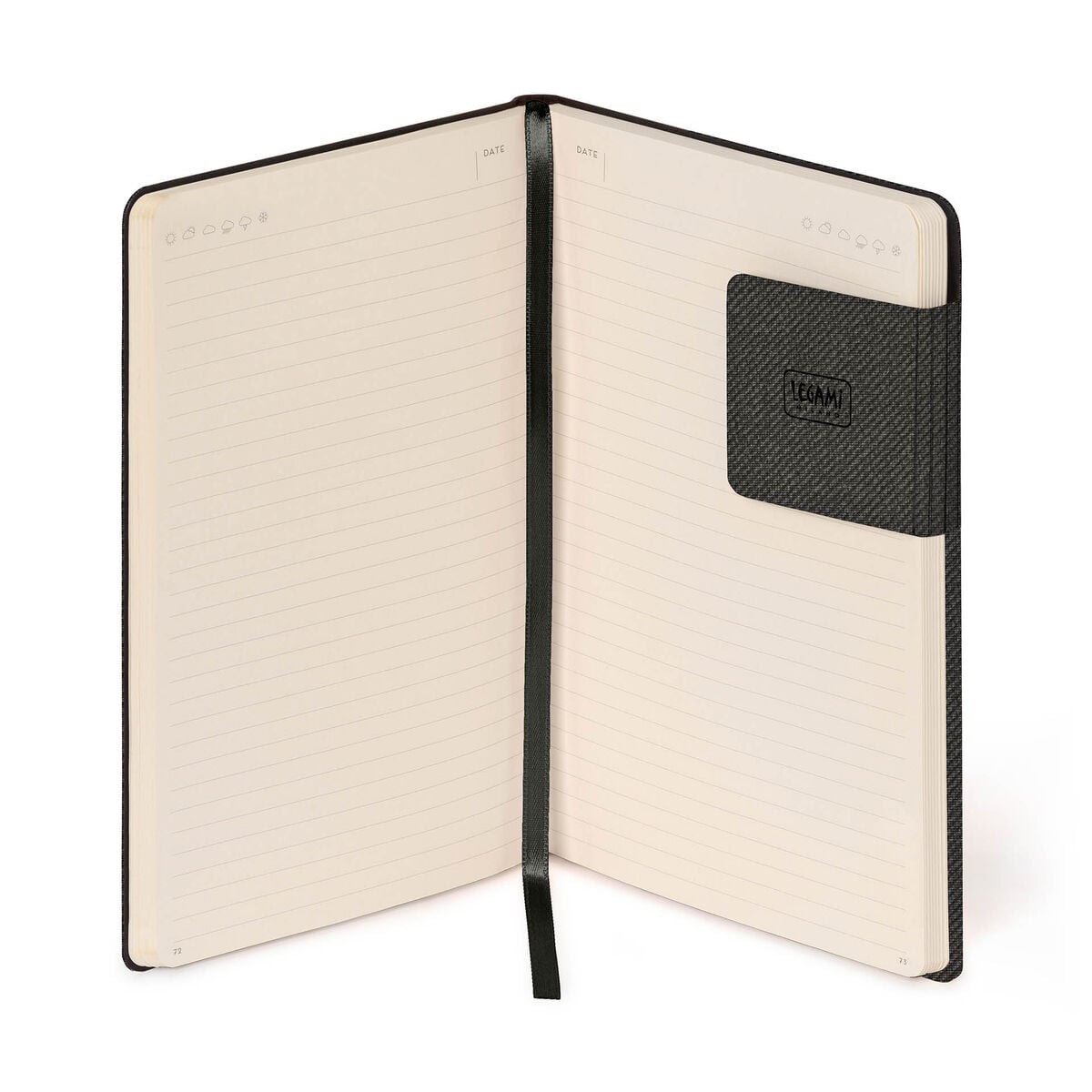 Legami - Cuaderno Rayado con Cubierta Blanda Monocromo - Deep Graphite - Mi Cuaderno