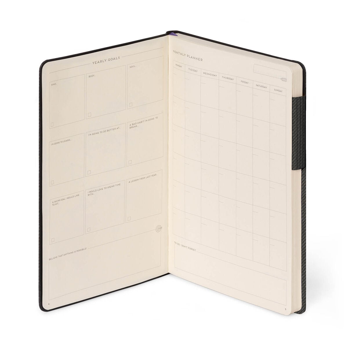 Legami - Cuaderno con páginas en blanco y tapa blanda monocromática - Grafito oscuro - Mi cuaderno