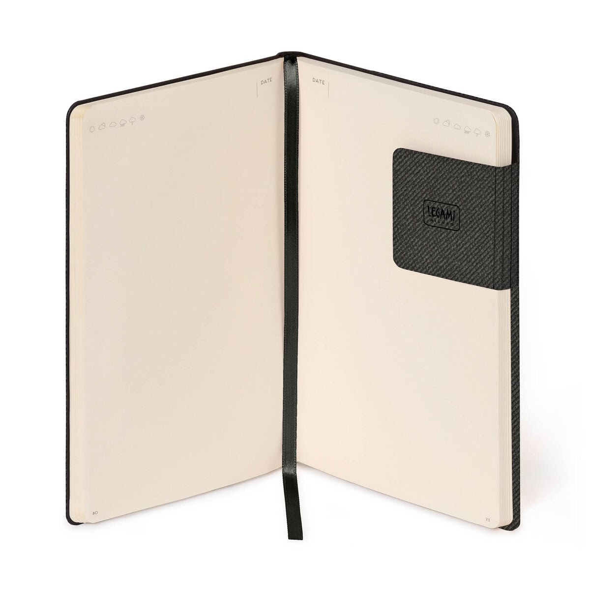 Legami - Cuaderno con páginas en blanco y tapa blanda monocromática - Grafito oscuro - Mi cuaderno