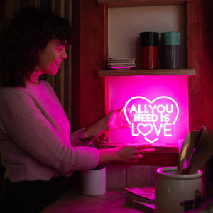 Legami - Lámpara Led Efecto Neón - All You Need is Aşk - It's a Sign