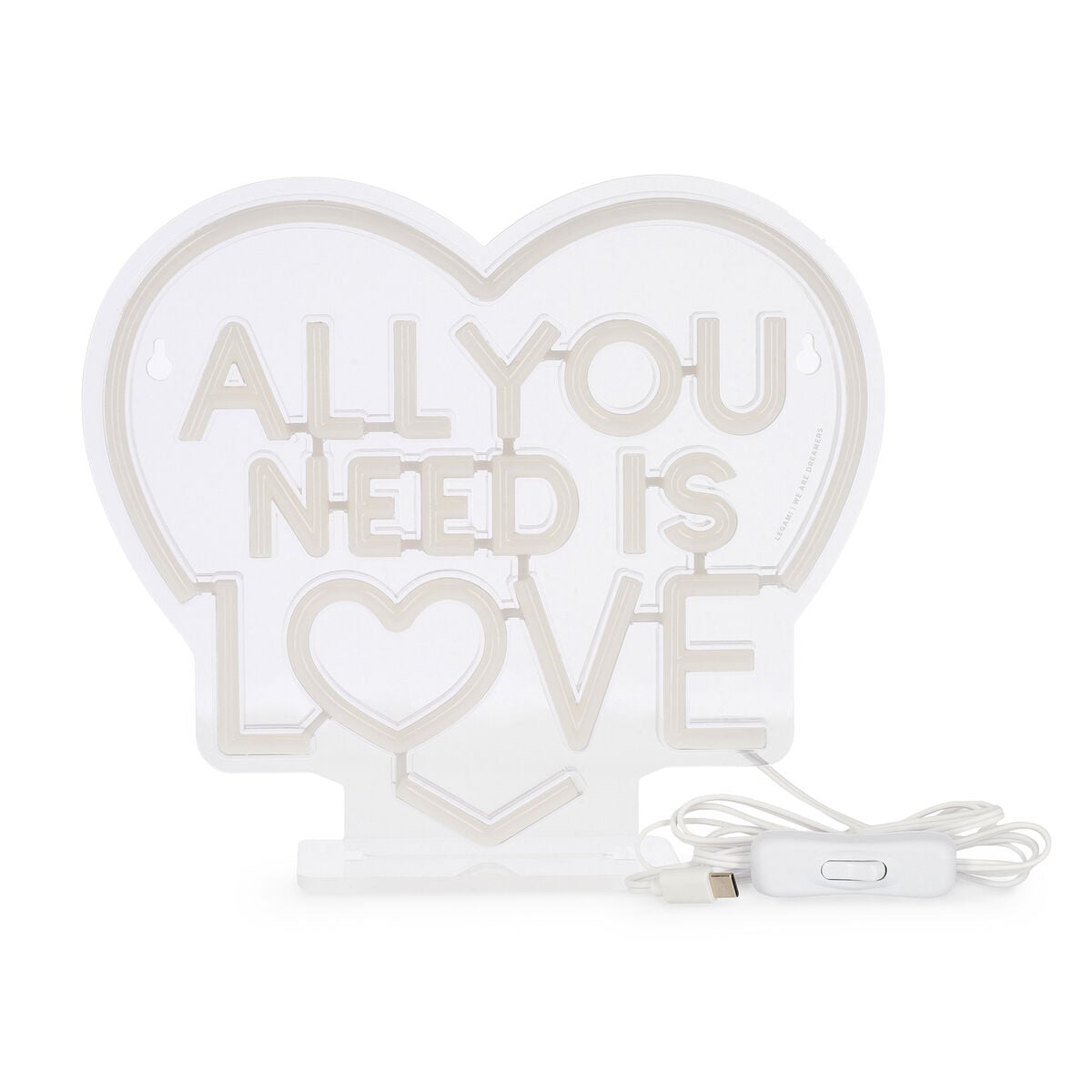 Legami - Lámpara Led Efecto Neón - All You Need is Aşk - It's a Sign