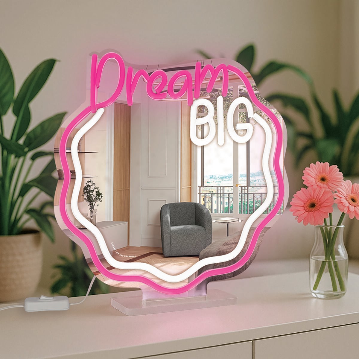 Legami - Luz LED con efecto neón con espejo - It's a Sign