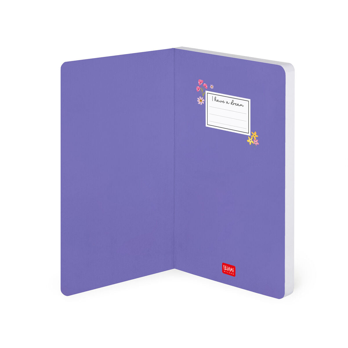 Legami - Cuaderno de fotos rayado con tapa dura ilustrada - Flores