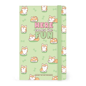 Legami - Cuaderno de fotos rayado con tapa dura ilustrada - Corgi