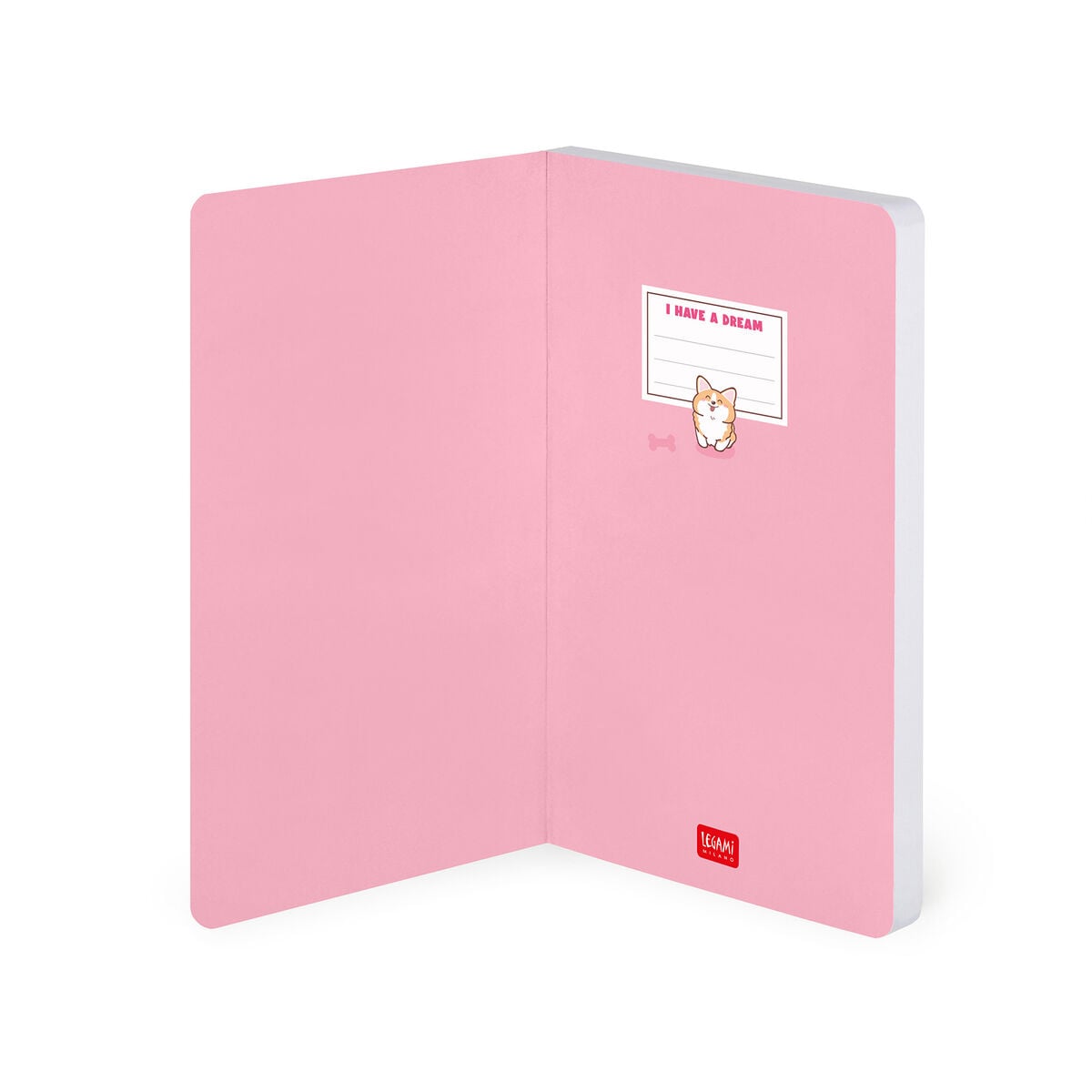 Legami - Cuaderno de fotos rayado con tapa dura ilustrada - Corgi